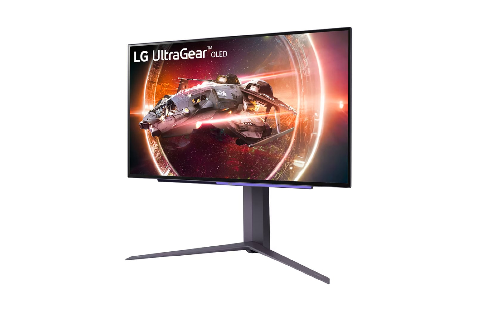 Vista diagonal del Monitor Gamer UltraGear OLED de 27''
